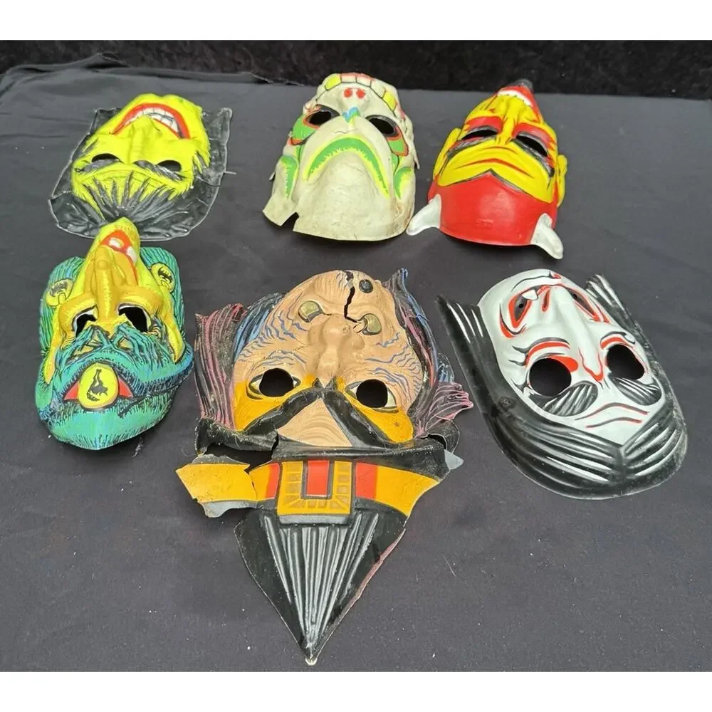 Rare 1960’s HTF Vtg Collegeville Ben Cooper Halloween Mask Lot Of 6 USA LOOK!